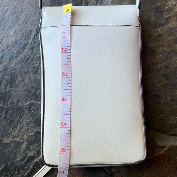 Tory Burch Nano Mini Miller Leather Logo Crossbody Phone Off White Bag
